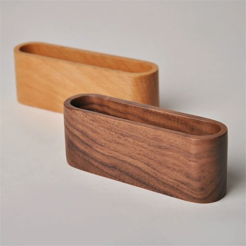 Porte cartes visite bois bambou hêtre noyer intérieur bureau travail professionel art déco maison support fournitures accessoires papeterie durable écologique - lebois-eco.com
