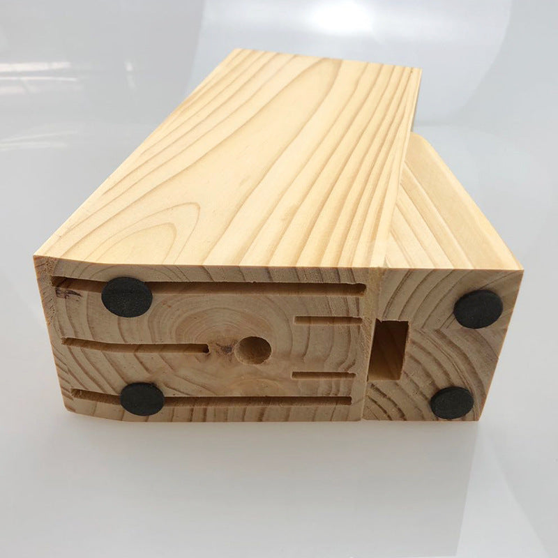 Porte couteau cuisine bois bambou rangement fusil hâchoir viande préparation repas manger diner couvert planche découper filet écologie responsable environnement renouvelable - lebois-eco.com