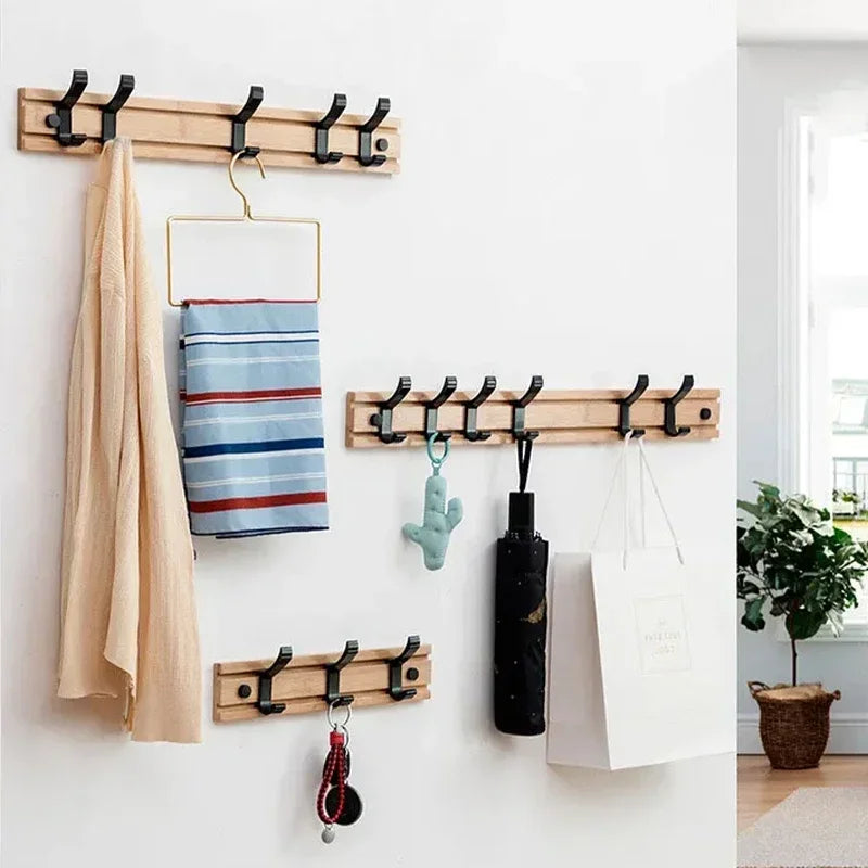 Porte-manteau bois crochet ajustable réglable à fixer mural aluminium décoration maison intérieur écologique durable - lebois-eco.com