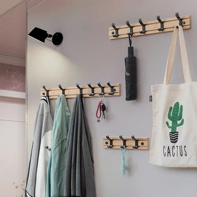 Porte-manteau bois crochet ajustable réglable à fixer mural aluminium décoration maison intérieur écologique durable - lebois-eco.com