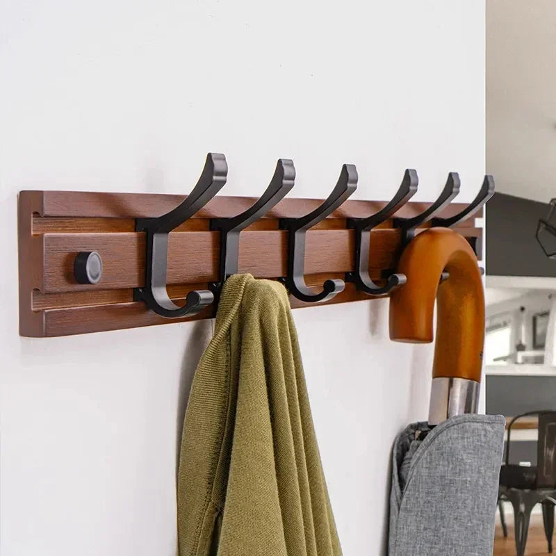 Porte-manteau bois crochet ajustable réglable à fixer mural aluminium décoration maison intérieur écologique durable - lebois-eco.com