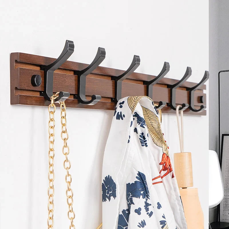 Porte-manteau bois crochet ajustable réglable à fixer mural aluminium décoration maison intérieur écologique durable - lebois-eco.com