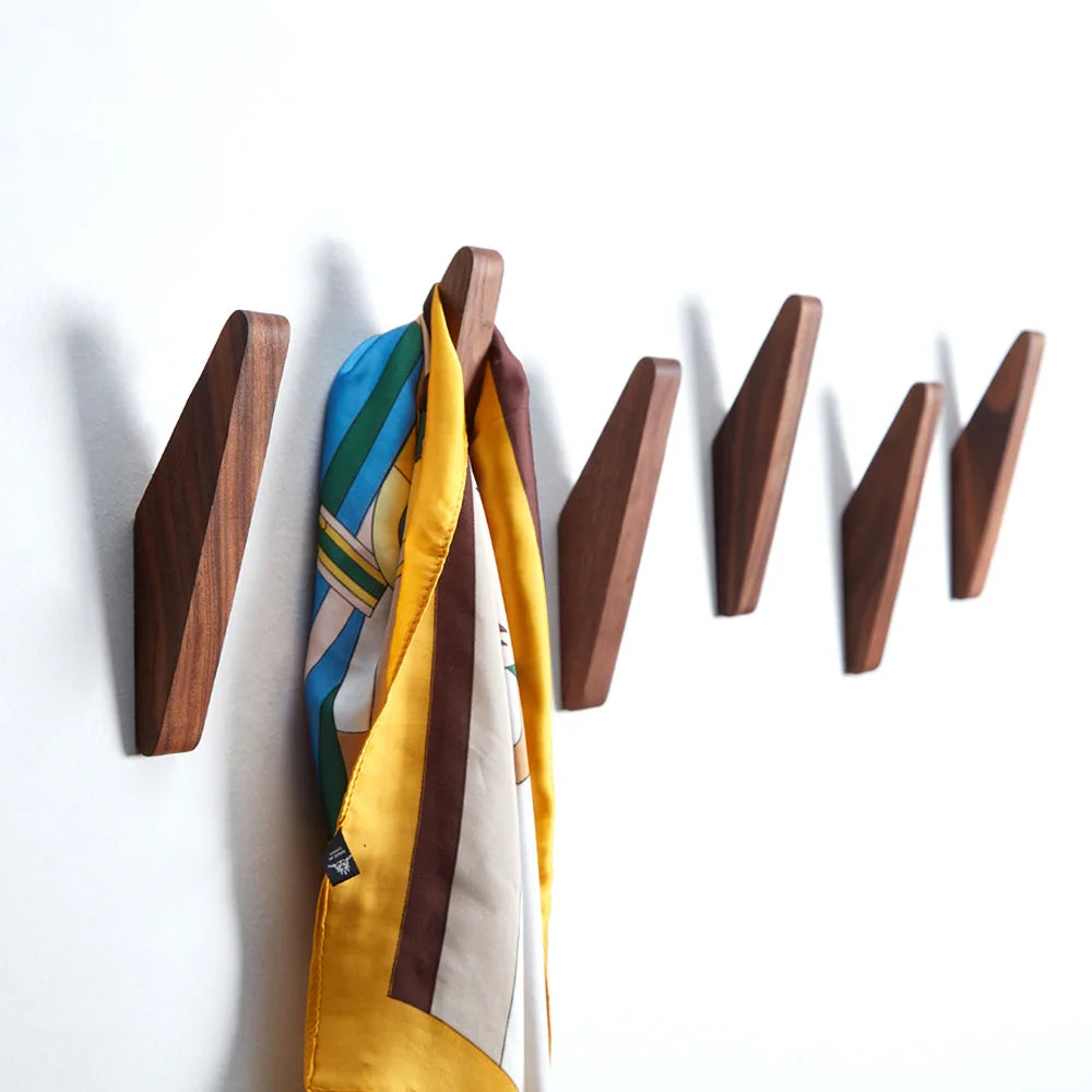 Porte manteau bois mural à fixer chêne noyer rangement décoration maison intérieur salon entrée écologique durable - lebois-eco.com