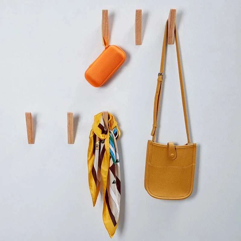 Porte manteau bois mural à fixer chêne noyer rangement décoration maison intérieur salon entrée écologique durable - lebois-eco.com