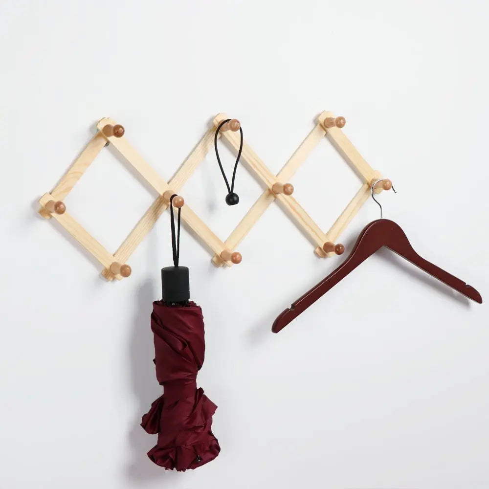 Porte manteau extensible accordéon à visser bois décoration rangement maison intérieur cuisine entrée écologique durable - lebois-eco.com