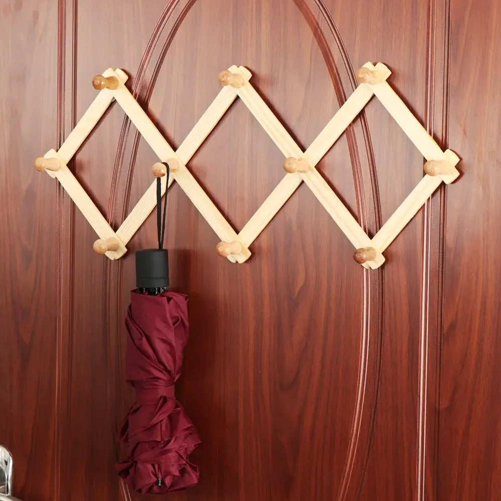Porte manteau extensible accordéon à visser bois décoration rangement maison intérieur cuisine entrée écologique durable - lebois-eco.com