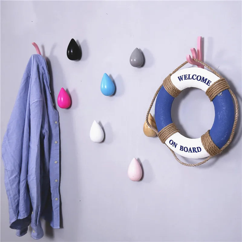 Porte manteau mural à fixer bois forme goutte eau décoration intérieur maison porte chapeau sac à main design écologique durable - lebois-eco.com