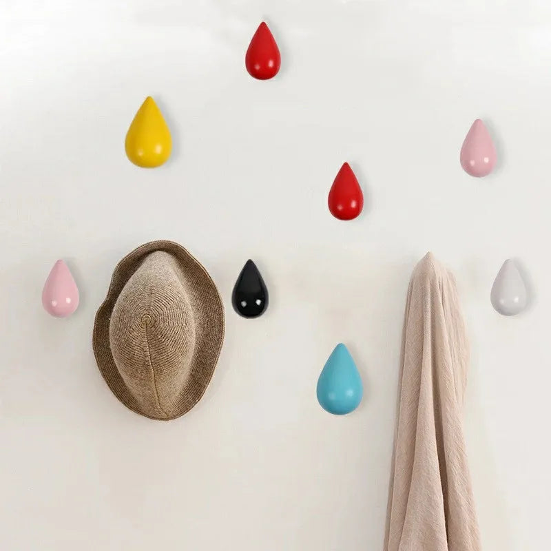 Porte manteau mural à fixer bois forme goutte eau décoration intérieur maison porte chapeau sac à main design écologique durable - lebois-eco.com