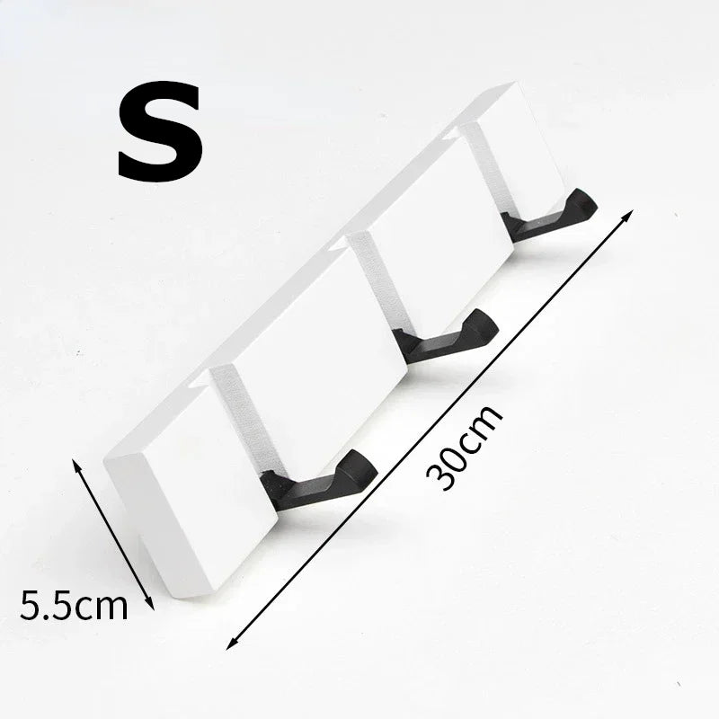 Porte-manteau mural rétractable bois naturel aluminium à fixer aménagement rangement maison entrée salon chambre à coucher écologique durable - lebois-eco.com