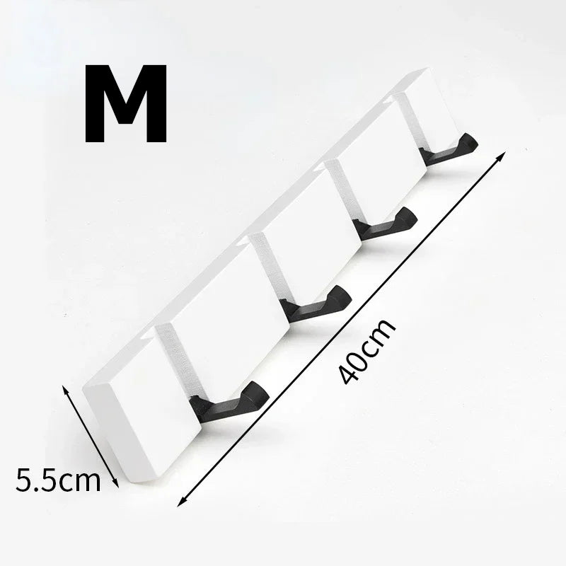 Porte-manteau mural rétractable bois naturel aluminium à fixer aménagement rangement maison entrée salon chambre à coucher écologique durable - lebois-eco.com