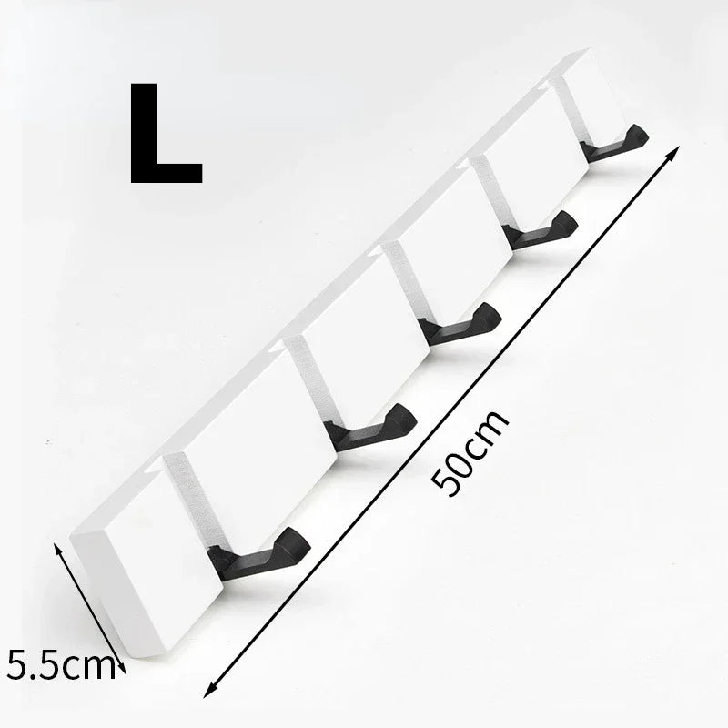 Porte-manteau mural rétractable bois naturel aluminium à fixer aménagement rangement maison entrée salon chambre à coucher écologique durable - lebois-eco.com