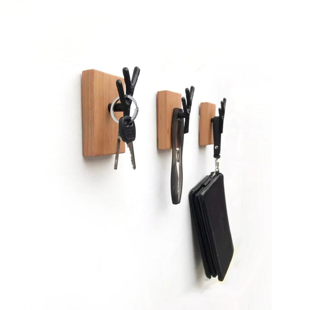 Porte manteau serviette clés mural à visser en bois bambou hêtre branche arbre décoration originale intérieur maison entrée chambre salle de bain durable écologique - lebois-eco.com