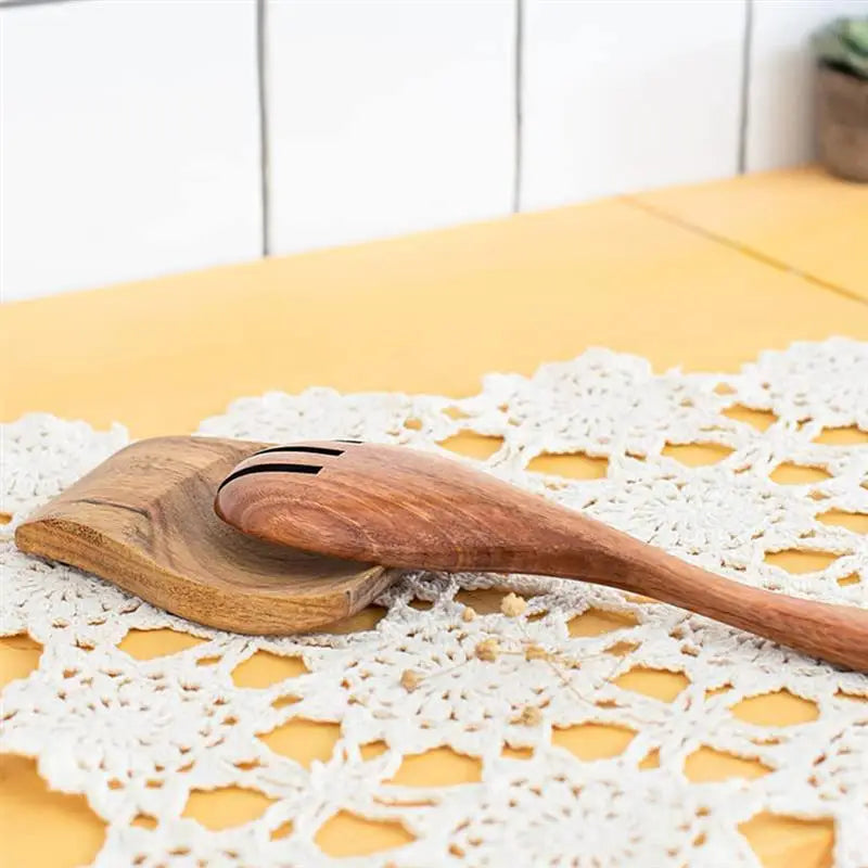 Repose cuillère bois accessoire cuisine repas salle à manger porte couvert couteau fourchette baguette diner écologique durable - lebois-eco.com
