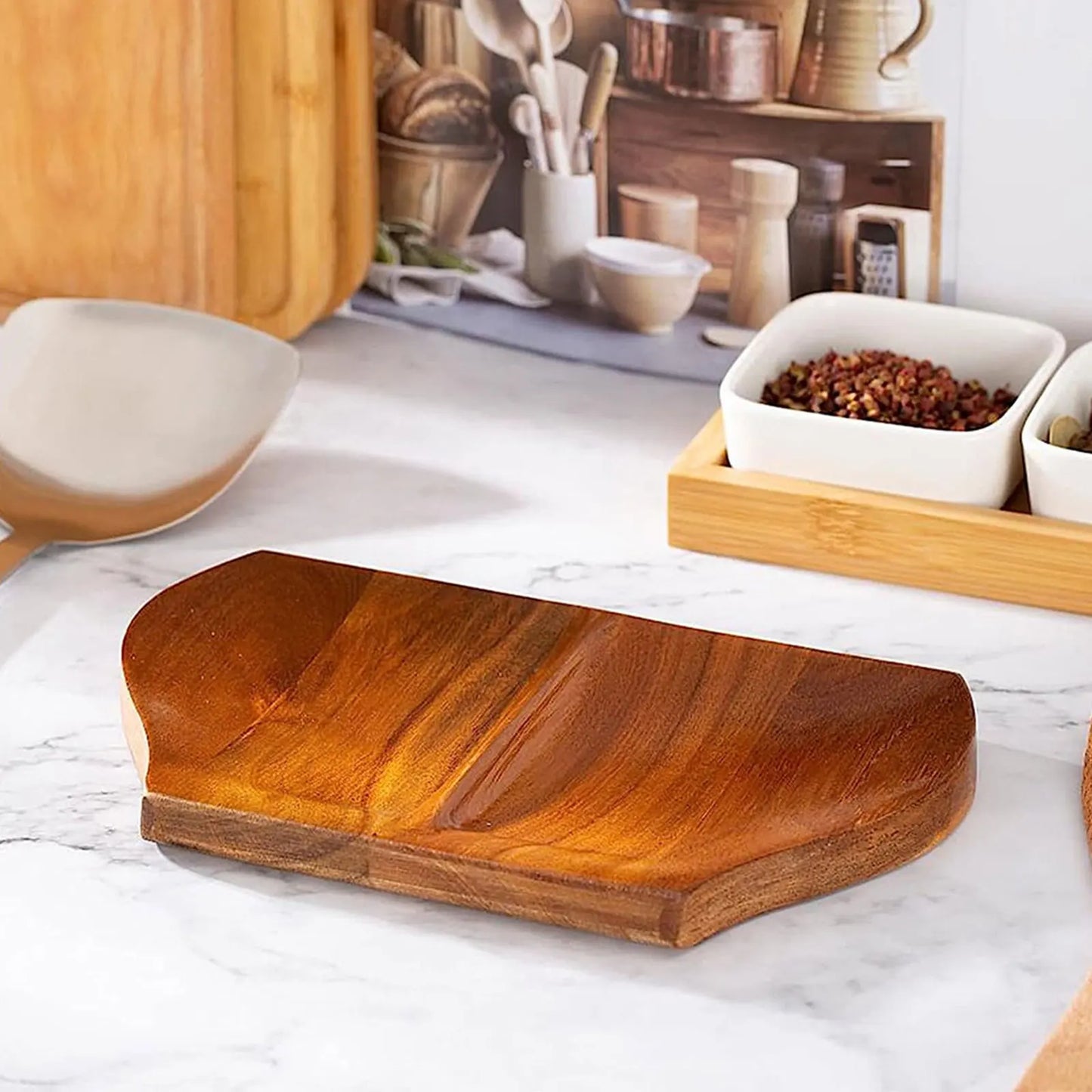 Repose cuillère bois format double accessoire cuisine repas porte couvert couteau fourchette baguette diner écologique durable - lebois-eco.com