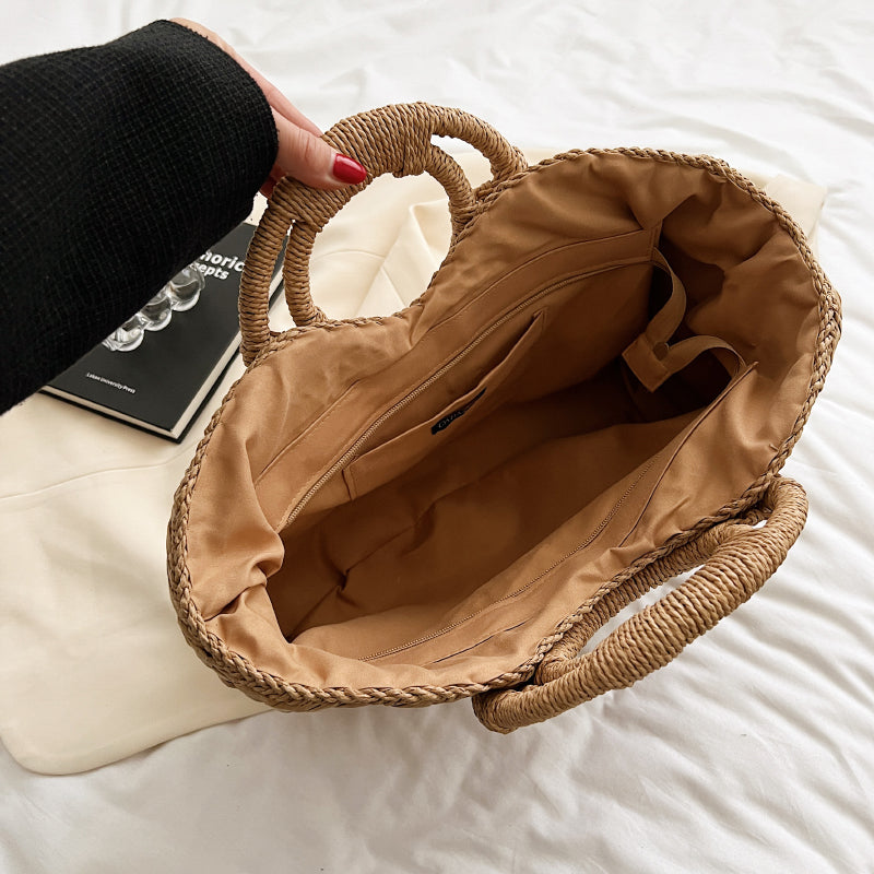 Sac à main rotin bois femme luxe bijoux accessoire prêt à porter fait main artisan été vacances mer plage environnement écologique renouvelable - lebois-eco.com