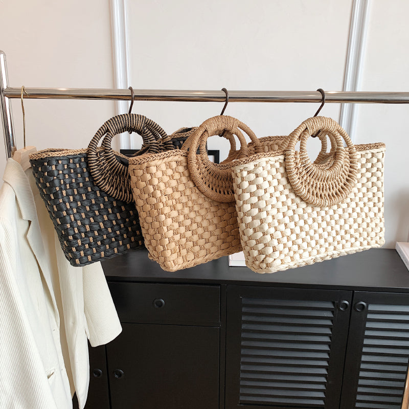 Sac à main rotin bois femme luxe bijoux accessoire prêt à porter fait main artisan été vacances mer plage environnement écologique renouvelable - lebois-eco.com