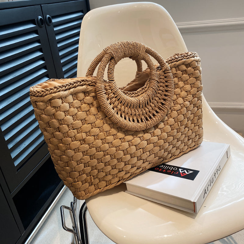 Sac à main rotin bois femme luxe bijoux accessoire prêt à porter fait main artisan été vacances mer plage environnement écologique renouvelable - lebois-eco.com