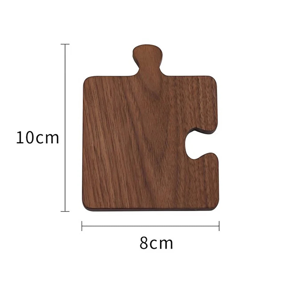 Sous-tasse sous-verre bois noyer forme puzzle boisson service thé café dressage décoration table maison intérieur écologique durable - lebois-eco.com