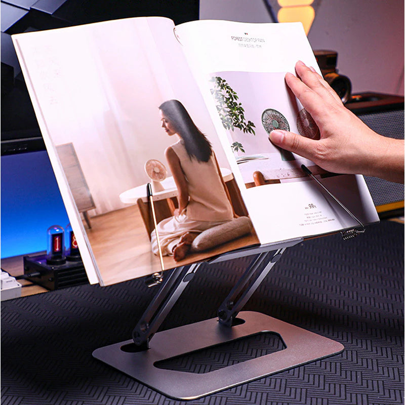 Support bois aluminium universel pliable ajustable réglable tablette téléphone smartphone ordinateur portable iPhone Macbook livre lecture cuisine dessin peinture durable renouvelable carton recyclable - lebois-eco.com