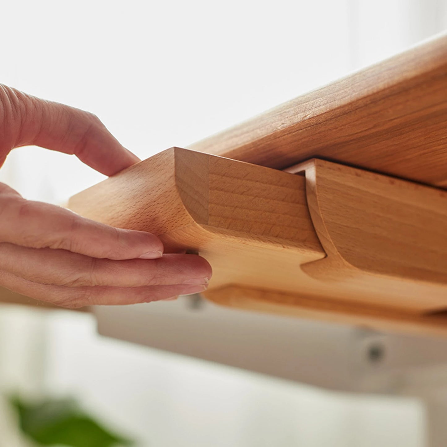 Tiroir rangement caché en bois bambou noyer à coller sous bureau table maison décoration intérieur écologique durable - lebois-eco.com