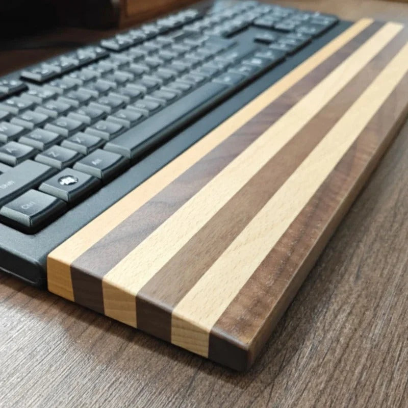 Repose-poignet en bois avec base antidérapante pour clavier mécanique