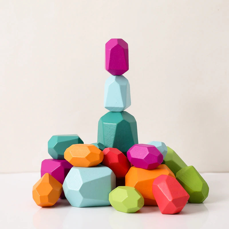 Bloc construction bois silicone multicolore éveil bébé enfant jouet jeu équilibre cadeau anniversaire Noël environnement écologique renouvelable responsable - lebois-eco.com