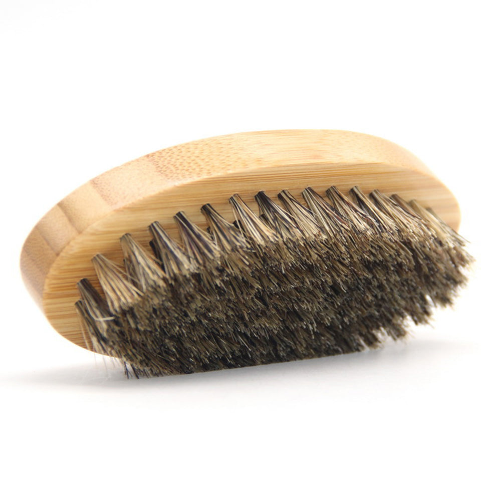 Brosse barbe bambou naturel poil sanglier entretien soin visage hygiène beauté salle de bain moustache homme barbier environnement renouvelable écologie responsable - lebois-eco.com