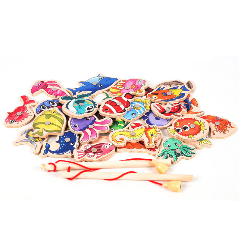 Jeu de pêche magnétique bois enfant jouet poisson cadeau noël anniversaire environnement renouvelable écologique responsable - lebois-eco.com