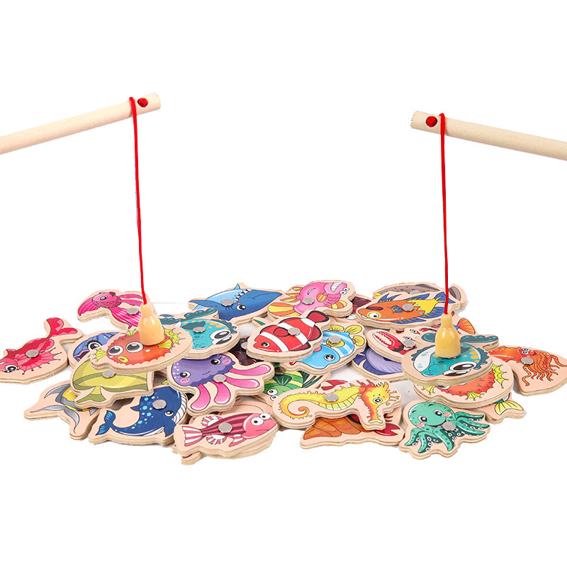 Jeu de pêche magnétique bois enfant jouet poisson cadeau noël anniversaire environnement renouvelable écologique responsable - lebois-eco.com