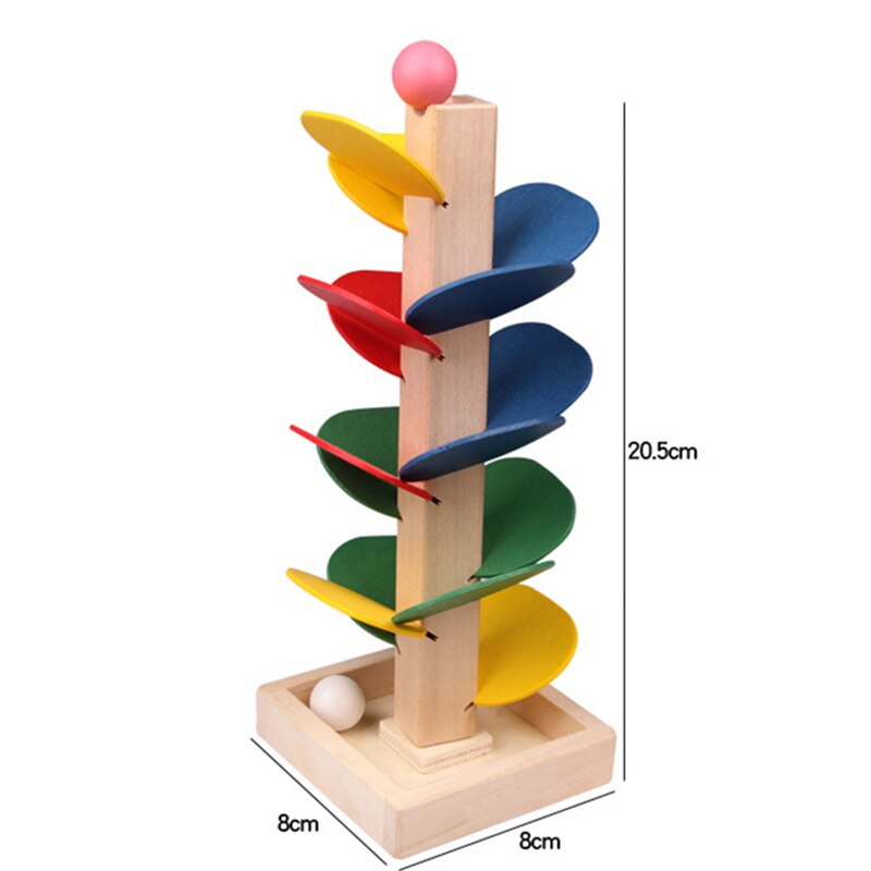 Arbre de course à billes en bois pour enfants