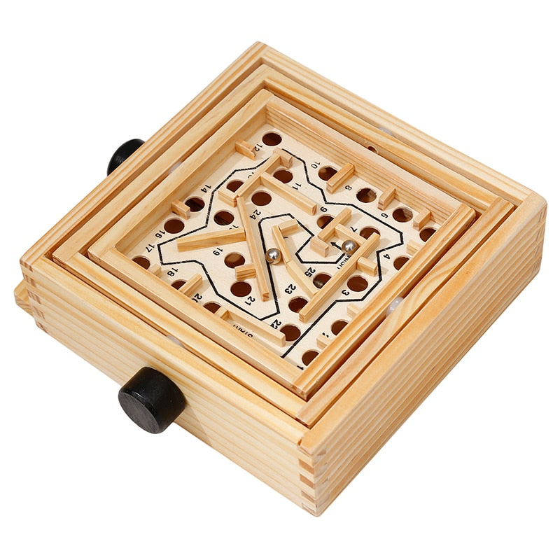 Labyrinthe casse tête magnétique 3D bois wood enfant adulte jeux société fait main magnétisme jouet environnement écologique renouvelable éco-responsable 1 - lebois-eco.com