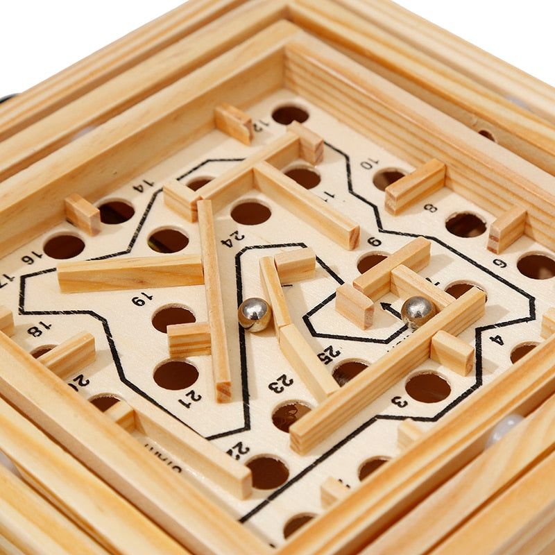 Labyrinthe casse tête magnétique 3D bois wood enfant adulte jeux société fait main magnétisme jouet environnement écologique renouvelable éco-responsable 2 - lebois-eco.com