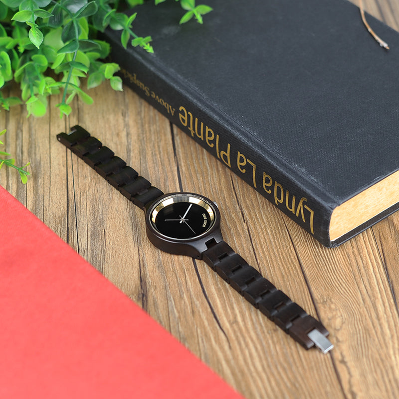 Montre bracelet bois bambou femme coffret quartz miyota cadeau offrir anniversaire écologique responsable environnement renouvelable - lebois-eco.com