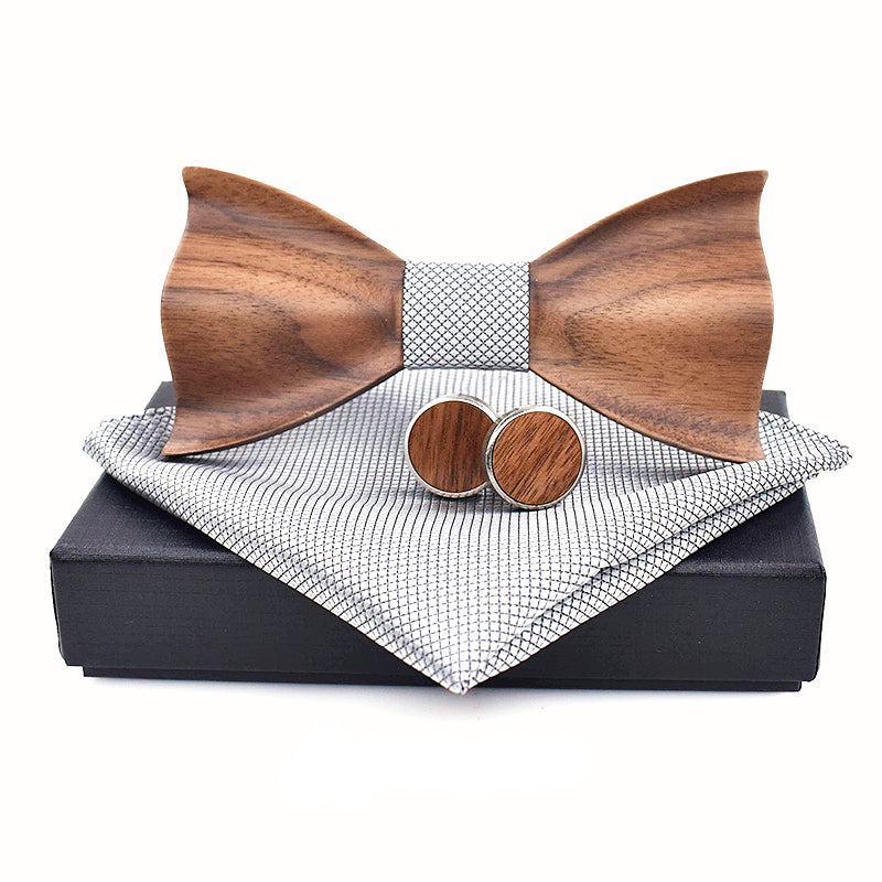 Noeud papillon bois bambou manchette boutons écharpe homme tenue élégant soirée mariage fête smoking cravate cadeau renouvelable environnement écologique responsable - lebois-eco.com