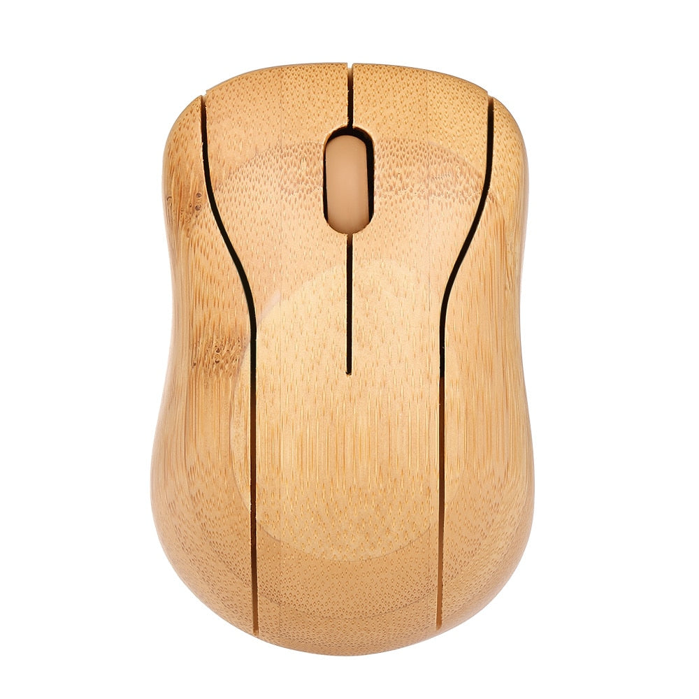 Souris sans fil wireless 2.4ghz bambou naturel optique usb ergonomique écologique responsable environnement - lebois-eco.com