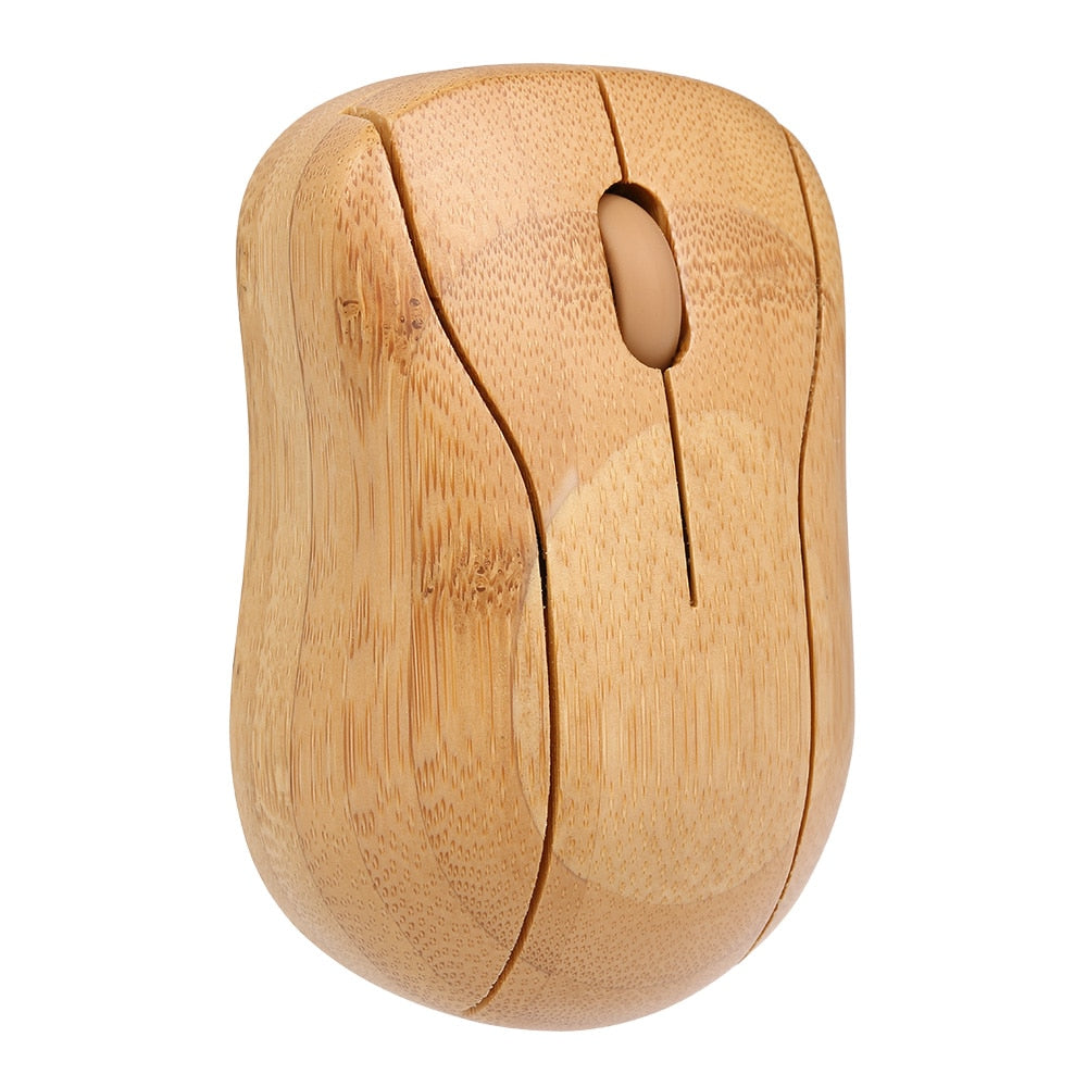 Souris sans fil wireless 2.4ghz bambou naturel optique usb ergonomique écologique responsable environnement - lebois-eco.com