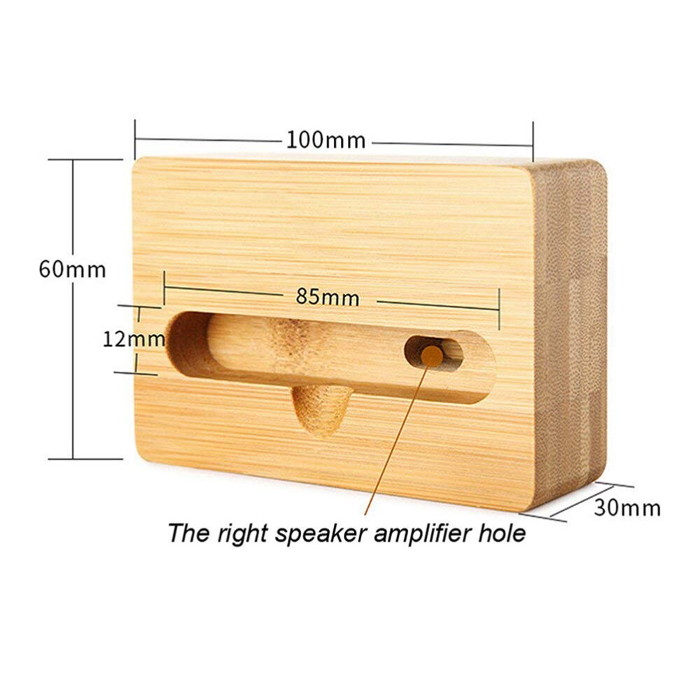 Support amplificateur universel en bois pour téléphone