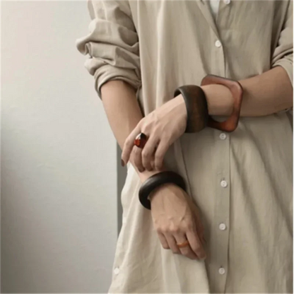 Bracelet bijou femme bois style classique rétro vintage bohème mode élégance fashion cadeau mariage anniversaire écologique durable - lebois-eco.com