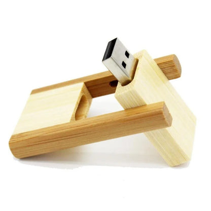 Clé usb bois bicolore pliable noyer chêne bambou personnalisable custom logo prénom entreprise cadeau photographe anniversaire mariage durable - lebois-eco.com