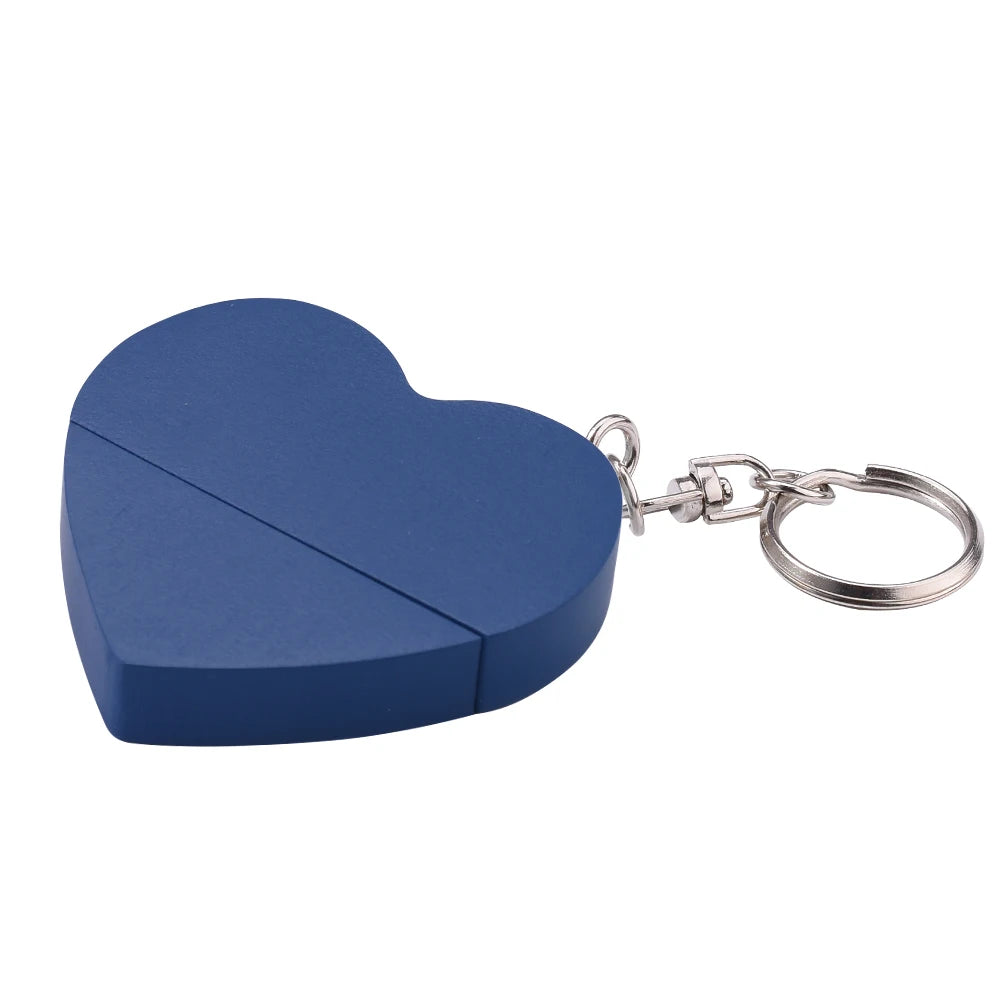 Clé usb forme coeur porte clé bois bambou multicolore personnalisable logo texte cadeaux promotion entreprise mariage photographe goodies durable - lebois-eco.com