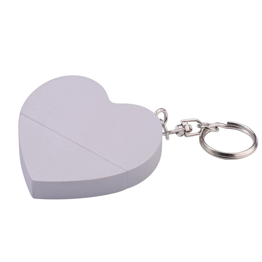 Clé usb forme coeur porte clé bois bambou multicolore personnalisable logo texte cadeaux promotion entreprise mariage photographe goodies durable - lebois-eco.com