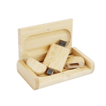Coffret clé usb bois personnalisable gravure laser 2 en 1 usb 3.0 et type c noyer bambou érable logo prénom entreprise mariage photographe durable - lebois-eco.com