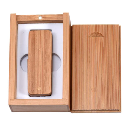 Coffret clé usb bois pliable rectangle noyer érable bambou personnalisable custom logo prénom entreprise cadeau photographe anniversaire mariage durable - lebois-eco.com
