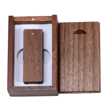 Coffret clé usb bois pliable rectangle noyer érable bambou personnalisable custom logo prénom entreprise cadeau photographe anniversaire mariage durable - lebois-eco.com