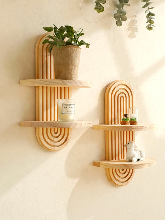 Étagère murale à fixer en bois naturel style nordique décoration intérieur entrée salon cuisine salle de bain durable - lebois-eco.com