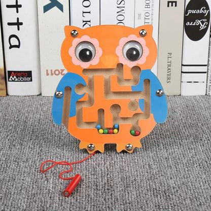 Labyrhinte magnétique animaux jeu jouet bois enfant bébé éveil apprentissage éducation puzzle montessori écologique durable renouvelable - lebois-eco.com