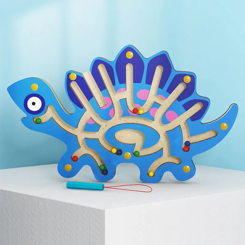 Labyrhinte magnétique animaux jeu jouet bois enfant bébé éveil apprentissage éducation puzzle montessori écologique durable renouvelable - lebois-eco.com