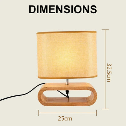 Lampe de chevet style scandinave bois tissu salon chambre à coucher hôtel bureau cadeau anniversaire décoration intérieure durable - lebois-eco.com
