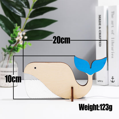 Lampe veilleuse led bois fait main gravure laser animaux pélican toucan baleine chambre enfant bébé cadeau naissance accouchement anniversaire environnement écologie renouvelable responsable - lebois-eco.com