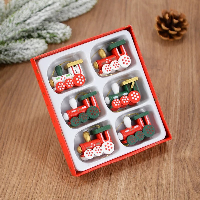 Lot de boules de Noël artisanales en bois – idée cadeau parfaite pour un Noël chaleureux